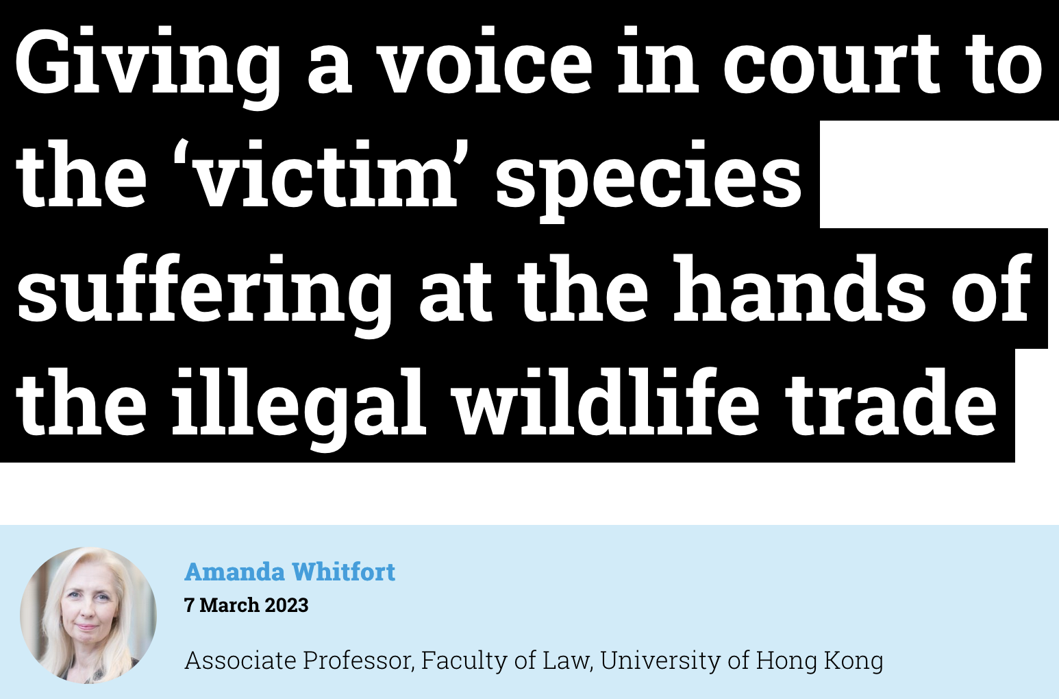 You are currently viewing Giving a voice in court to the ‘victim’ species suffering at the hands of the illegal wildlife trade – EIA